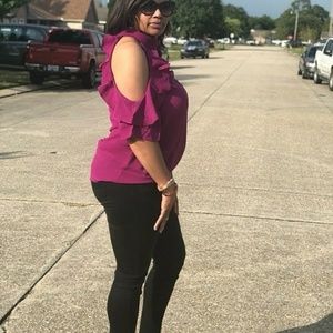 Cold Shoulder Ruffled Blouses!